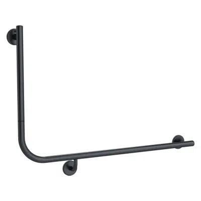 Mizu Drift 935 x 600 x 90 Degree Accessible Toilet Grab Rail Modular Right Hand Brushed Gunmetal图像