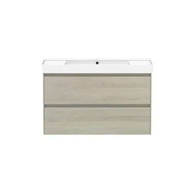 Image for Roca Ona Vanity All Drawer Twin Centre Bowl 1000mm Light Oak