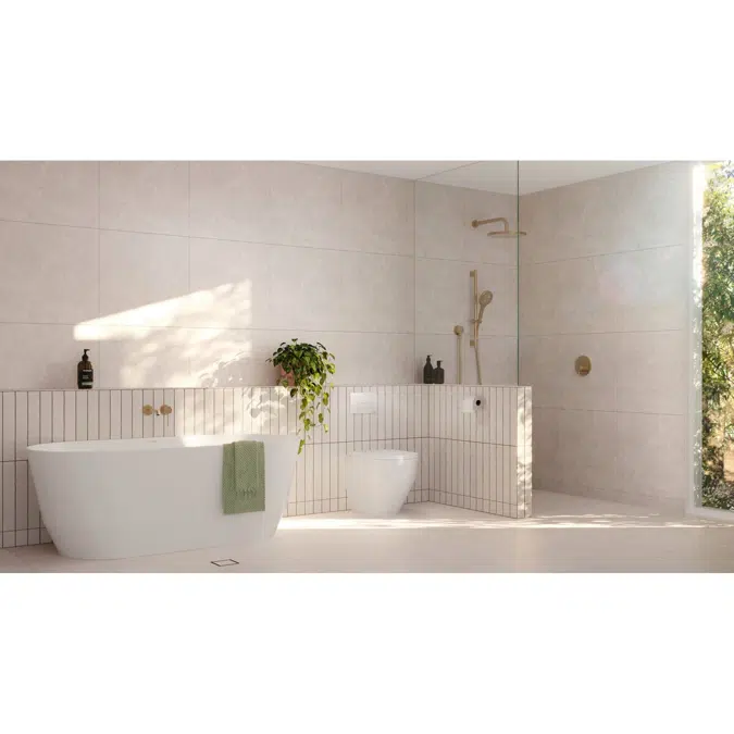 Hideaway+ Rectangle Button / Plate Inwall ABS Gloss White