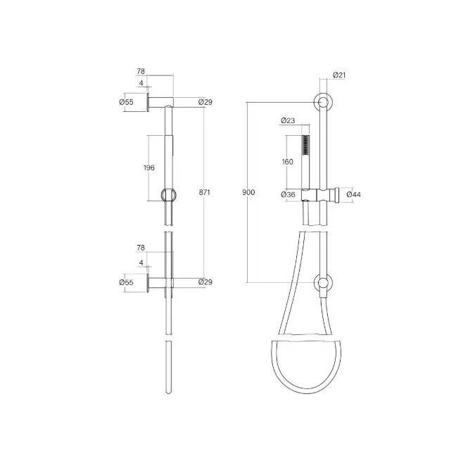Faucet Strommen Vara Disc Single Rail Shower Armada Bronze (3 Star)