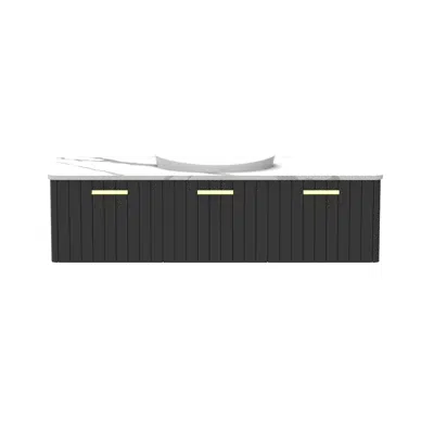 Kado Neue All-Door 1500 Centre Bowl Wall Hung Cherry Pie图像