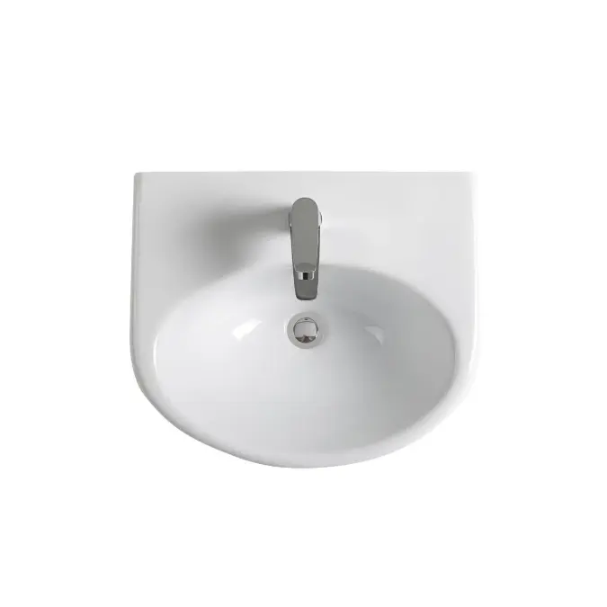 Base Semi Recessed Basin 1 Taphole 500mm White