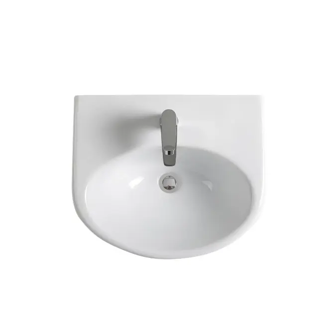 Base Semi Recessed Basin 1 Taphole 500mm White