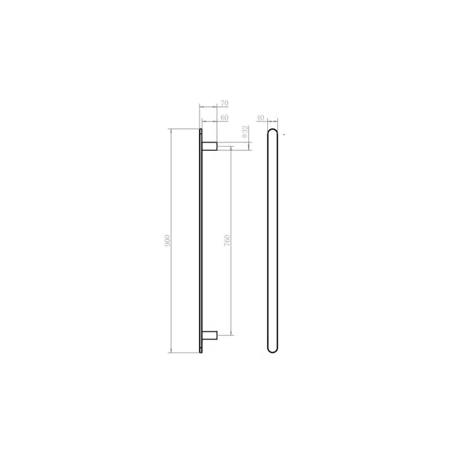 Mizu Soothe Vertical Heated Towel Rail (Triple Pack) Matte Black