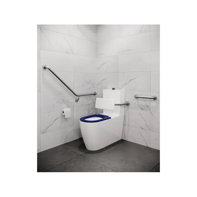 Wolfen 800 Close Coupled Back to Wall Rimless Toilet Suite with Single Flap Seat Blue with Backrest (4 Star)