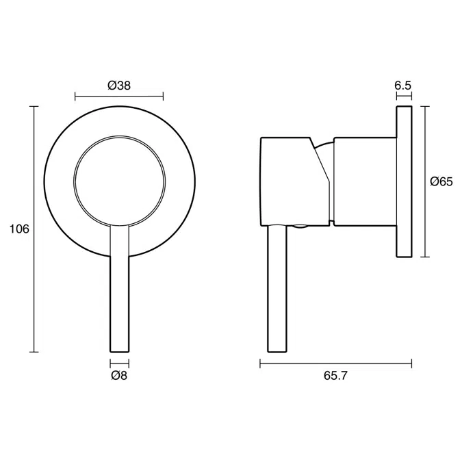 Mizu Drift Shower Mixer Kit Brushed Brass Lead Free