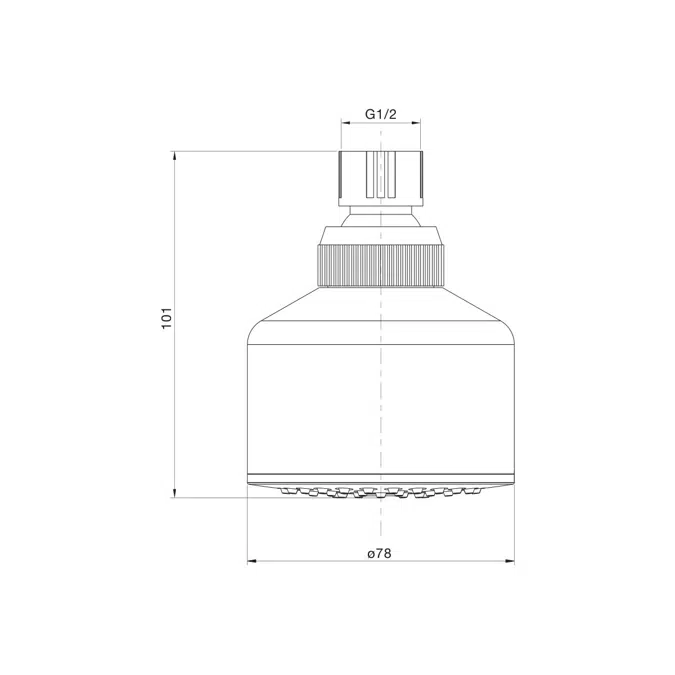 Base Overhead Shower Chrome (3 Star)
