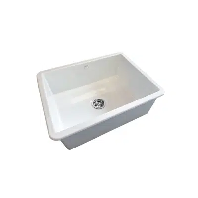 รูปภาพสำหรับ Memo Harper Single Bowl Inset/Undermount Sink 600mm Fireclay White