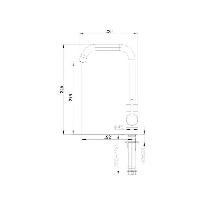 Mizu Drift MK2 Sink Mixer Tap Square Outlet Chrome (4 Star)