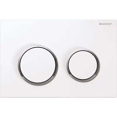 imagen para Geberit Omega 20 Dual Flush Button White/ Chrome/ White