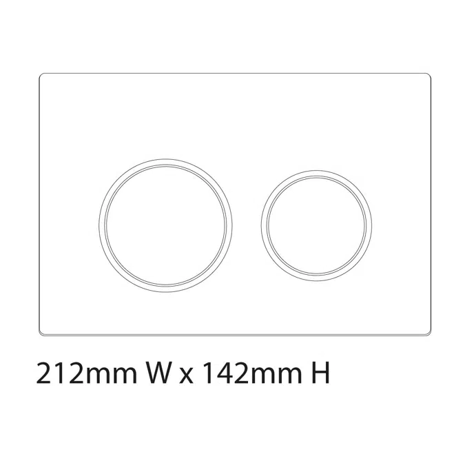 Geberit Omega 20 Dual Flush Button White/ Chrome/ White