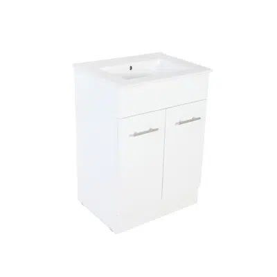 imagen para Posh Bristol MK2 600mm Vanity Unit with Kick Centre Bowl 2 Door 3 Taphole White