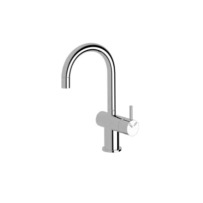 画像 Sussex Scala Mini Basin / Sink Mixer Tap Small Curved Right Hand Chrome (5 Star)
