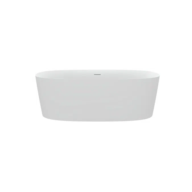 Kado Lux Freestanding Bath 1700mm x 750mm x 580mm with Overflow Matte White
