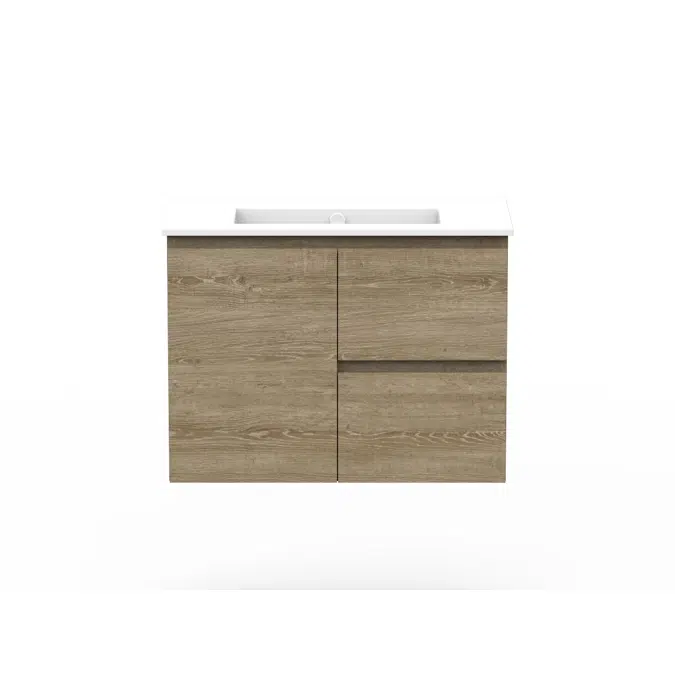 Posh Domaine 750mm Ensuite Wall Hung Vanity Unit Ceramic Top