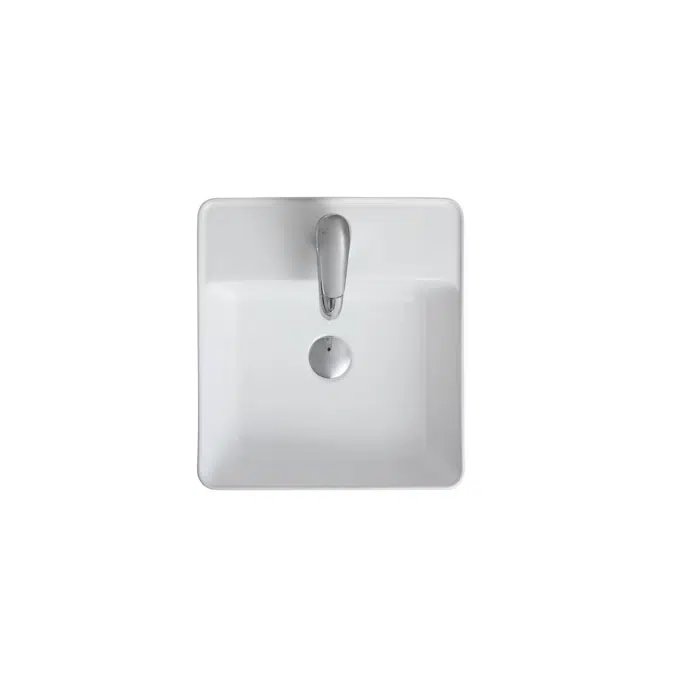 Posh Domaine Semi Recessed Overflow Basin 1 Taphole White