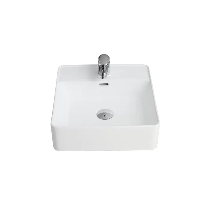Posh Domaine Semi Recessed Overflow Basin 1 Taphole White
