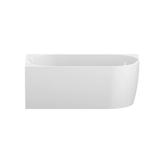 Posh Solus Back To Corner Freestanding Bath 1500mm Left Corner White