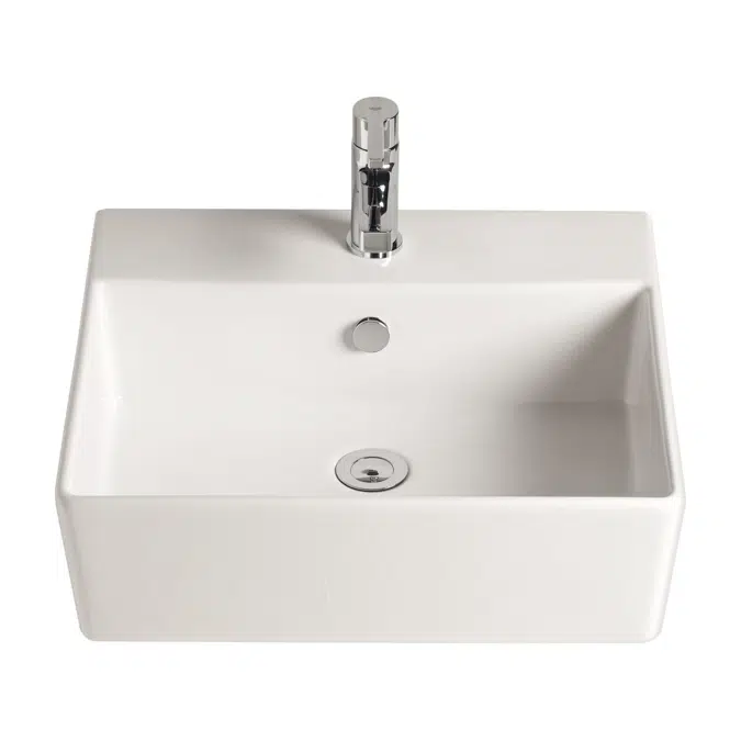American Standard Heron Square Counter Basin 1 Taphole White