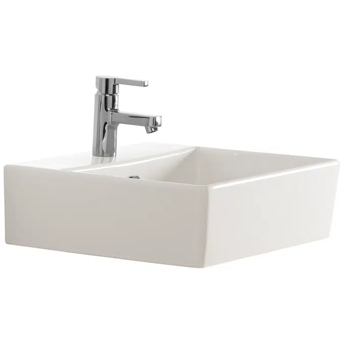 American Standard Heron Square Counter Basin 1 Taphole White