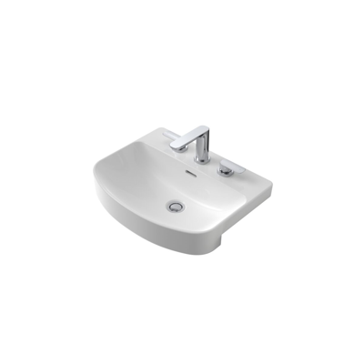 Image for Caroma Forma Semi Recessed Basin 3 Taphole with Overflow