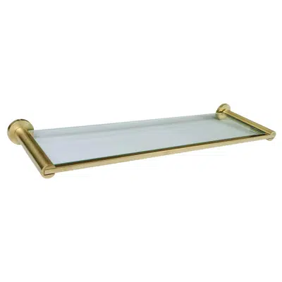 изображение для Mizu Drift Glass Shelf Brushed Brass
