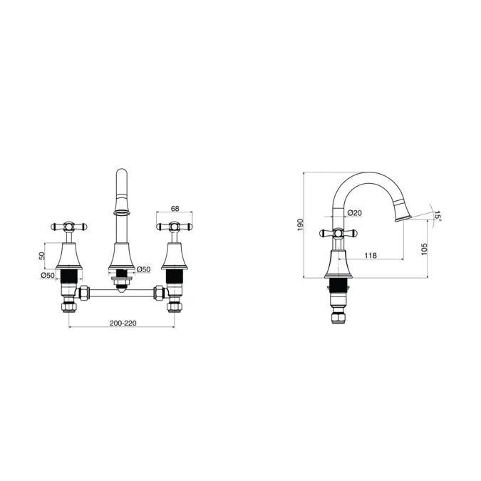 Bim Objects Free Download Posh Canterbury Gooseneck Basin Set Swivel