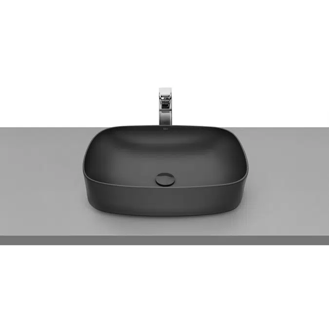 Roca Inspira Light Soft Square Above Counter Basin 500mm x 370mm Matte Black