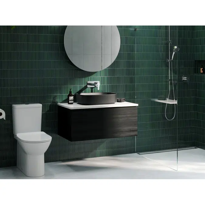 Roca Inspira Light Soft Square Above Counter Basin 500mm x 370mm Matte Black