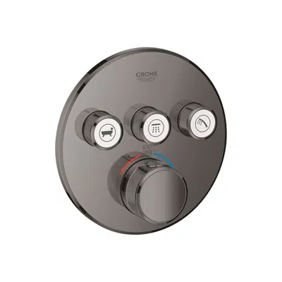 รูปภาพสำหรับ GROHE Smart Control Concealed Thermostat 3 Button Round Hard Graphite