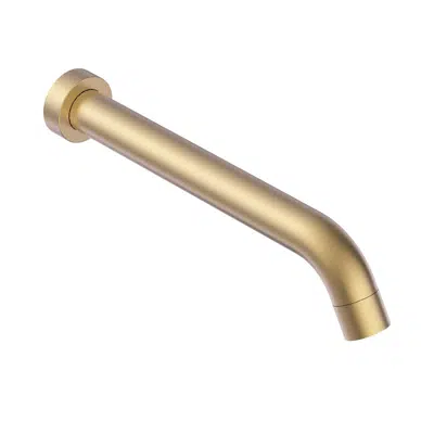 imagem para Mizu Drift Curved Bath Outlet 250mm Brushed Gold