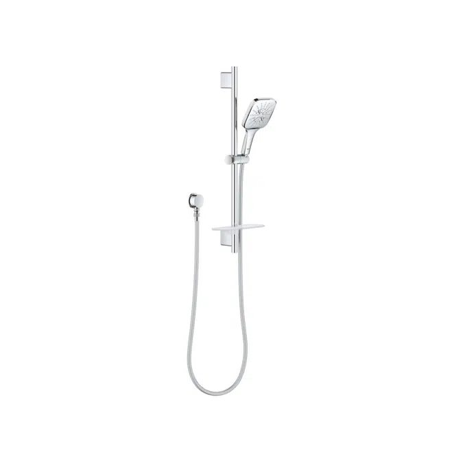 GROHE Rainshower SmartActive Single Rail Shower Square with Wall Water Inlet Chrome (3 Star)