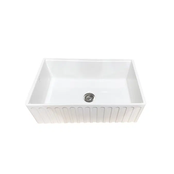 Memo Harper Single Bowl Butler Sink 760mm Fireclay White