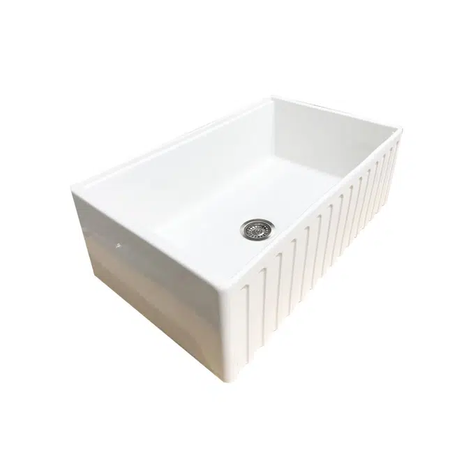 Memo Harper Single Bowl Butler Sink 760mm Fireclay White