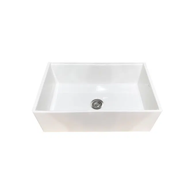 Memo Harper Single Bowl Butler Sink 760mm Fireclay White