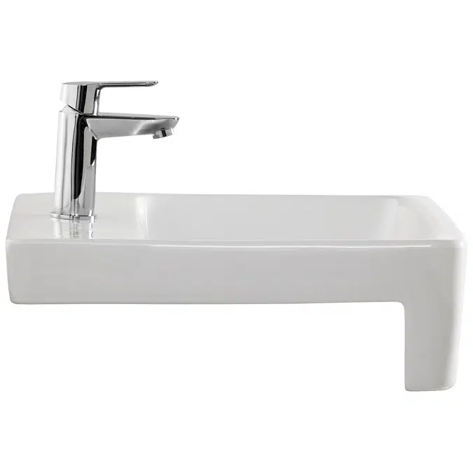 American Standard Heron Semi-Recessed Basin with 1 Taphole White