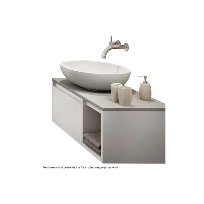 Omvivo Villa Oval Above Counter Basin 550 White Haven