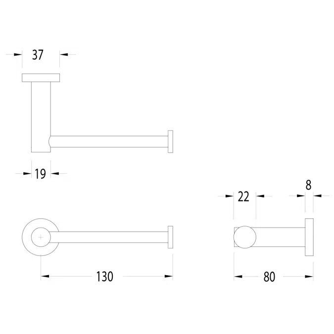 BIM objects Free download! Milli Mood Edit Toilet Roll Holder Satin