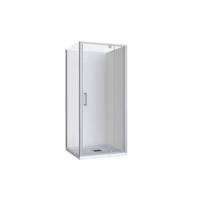 Posh Bristol Shower System with Centre Outlet 900mm x 900mm White & Chrome图像