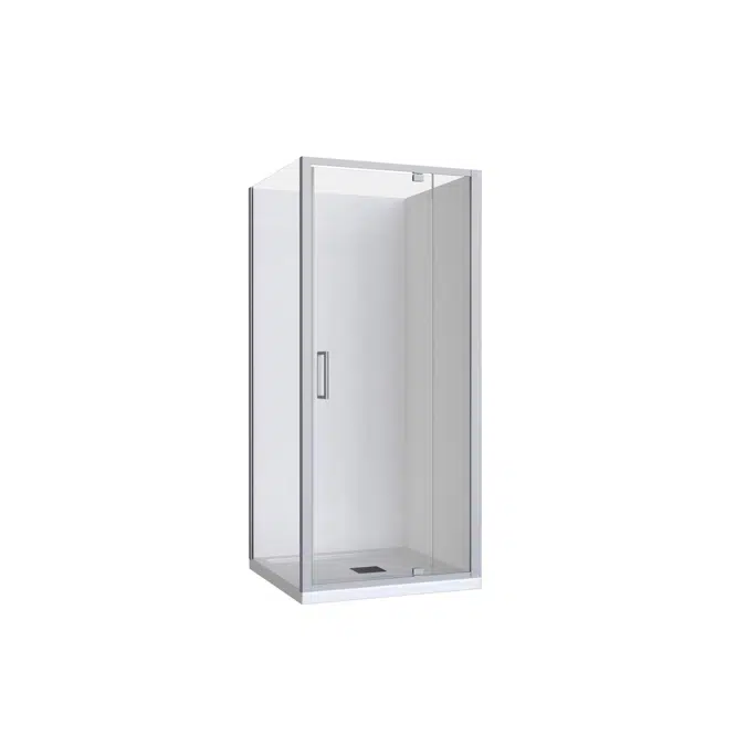 Posh Bristol Shower System with Centre Outlet 900mm x 900mm White & Chrome