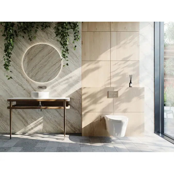 Mizu Drift MK2 Wall Basin Mixer Tap Set Chrome (4 Star)