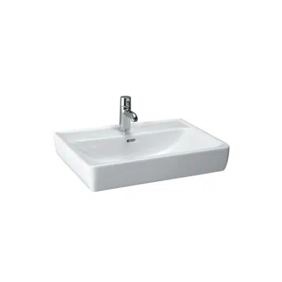 Image for LAUFEN Pro A Wall/Counter Basin with Overflow & Fixing Bolts 1 Taphole 650 x 480mm White