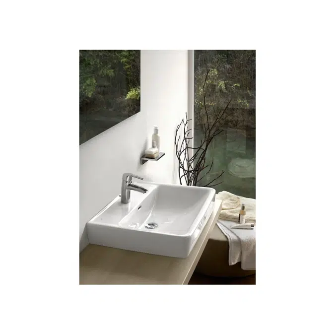 LAUFEN Pro A Wall/Counter Basin with Overflow & Fixing Bolts 1 Taphole 650 x 480mm White