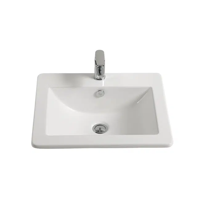 Posh Solus Vanity Basin 525 x 450mm 1 Taphole White