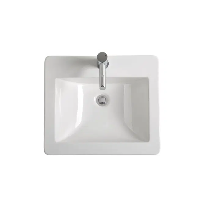 Posh Solus Vanity Basin 525 x 450mm 1 Taphole White
