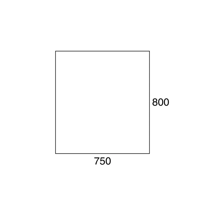 Posh Domaine 750mm x 800mm Polished Edge Mirror