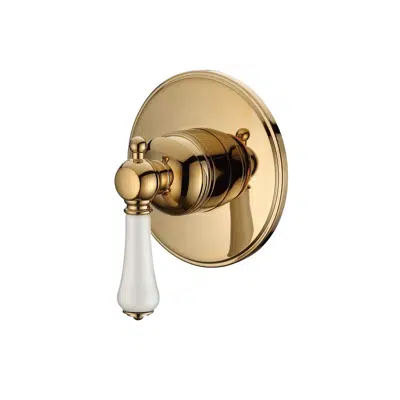 画像 Kado Era Shower Mixer Porcelain Handle Brass Gold