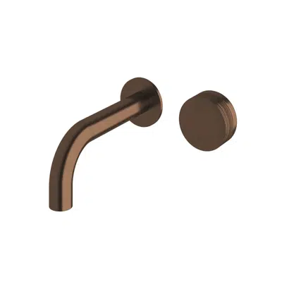 Image for Milli Pure Progressive Wall Basin Mixer Tap System 160mm with Cirque Textured Handle PVD Brushed Bronze (3 Star)