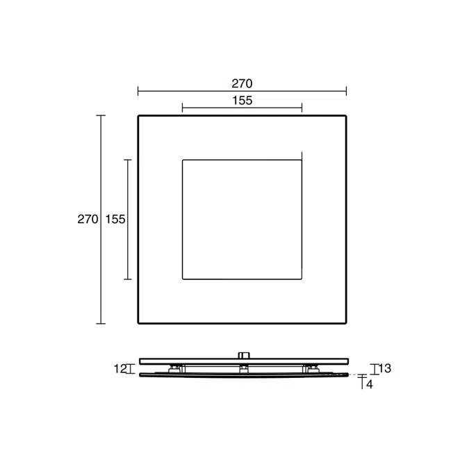 Kado Lux HiFlow LED Inline Exhaust System Square Matte White