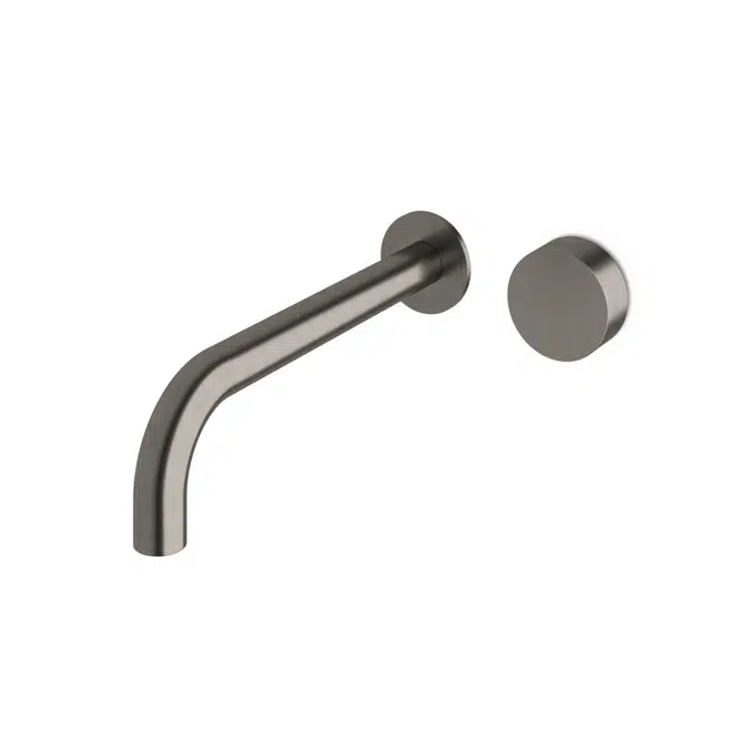 Milli Pure Progressive Wall Basin Mixer Tap System 250mm Brushed Gunmetal (3 Star)